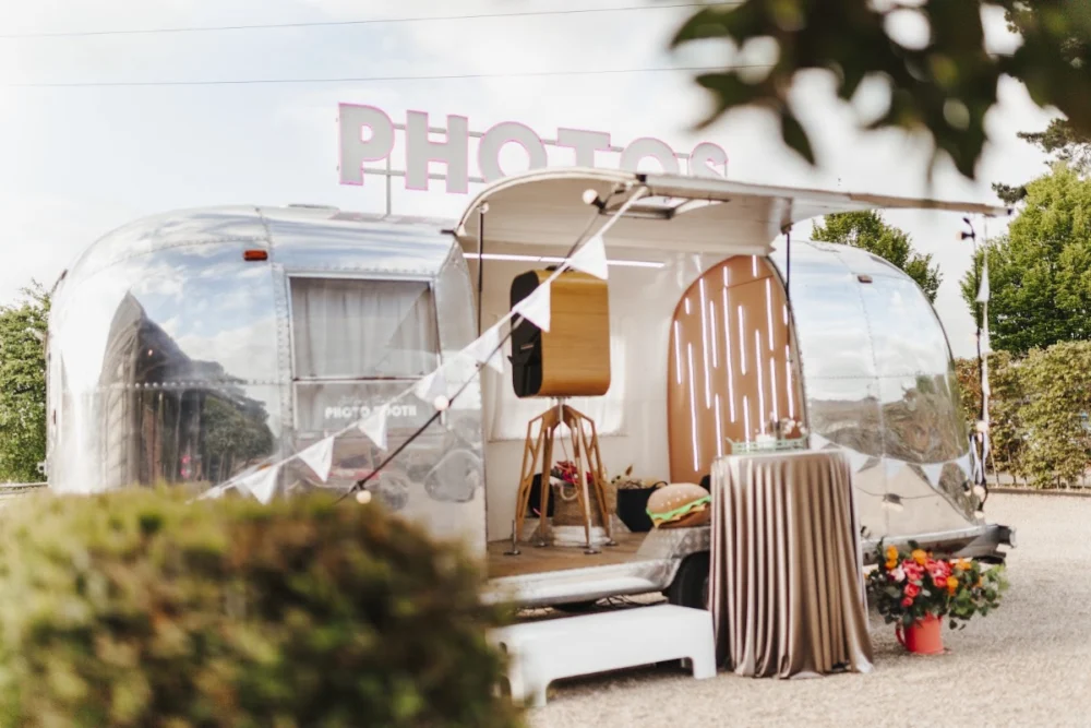Silver Trailer Photo Booth by Belle Studio